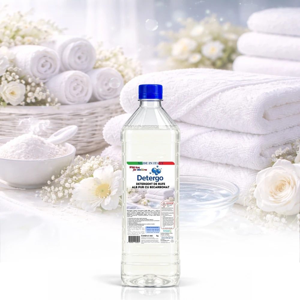 Alb Pur cu Bicarbonat - Detergent pentru rufe