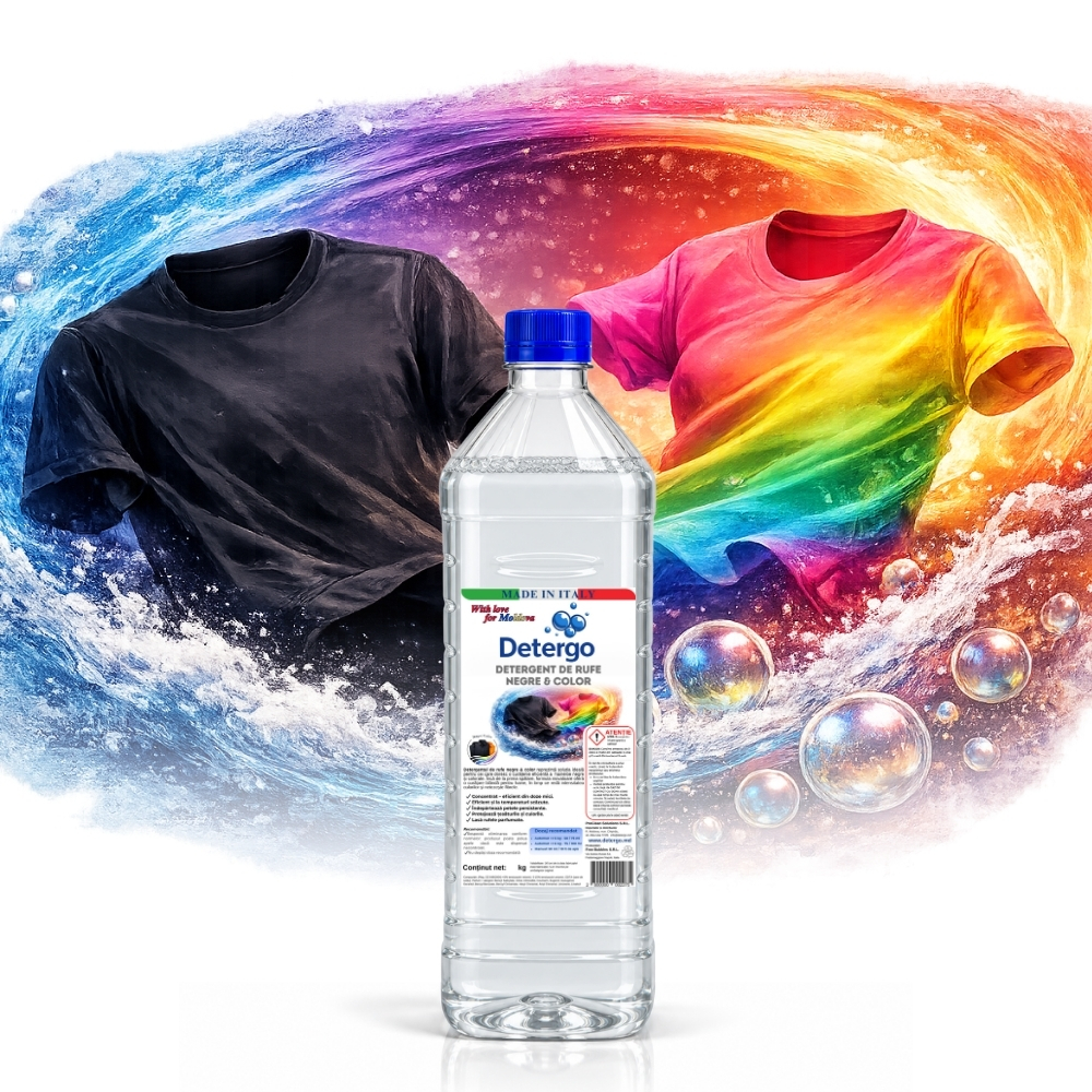 Detergent rufe Negre și Colorate