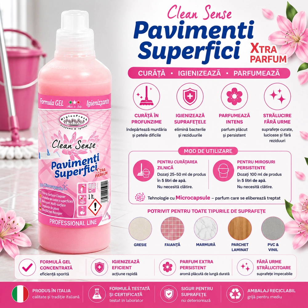 Detergent Profesional pardoseli Clean Sense