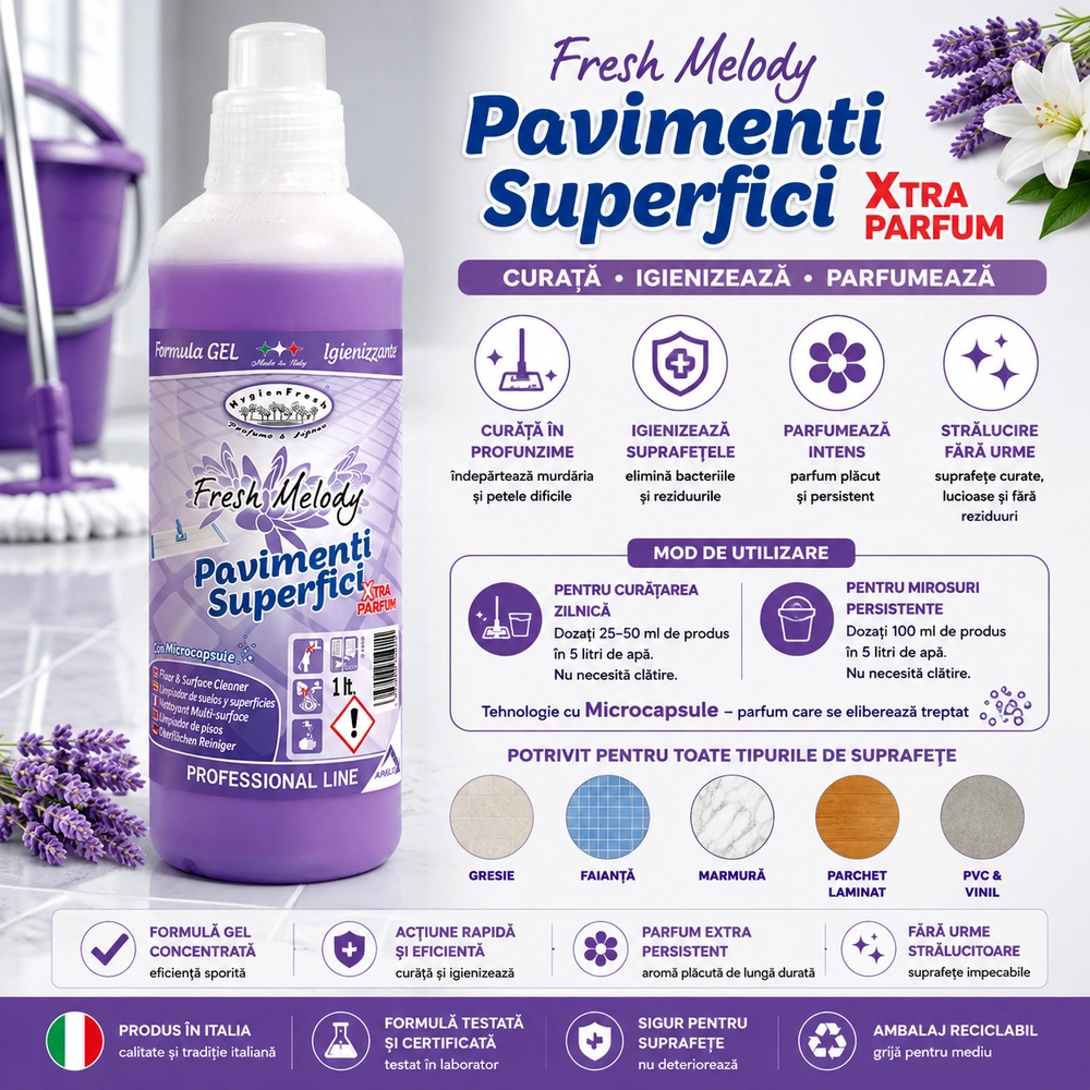Detergent Profesional pardoseli Fresh Melody