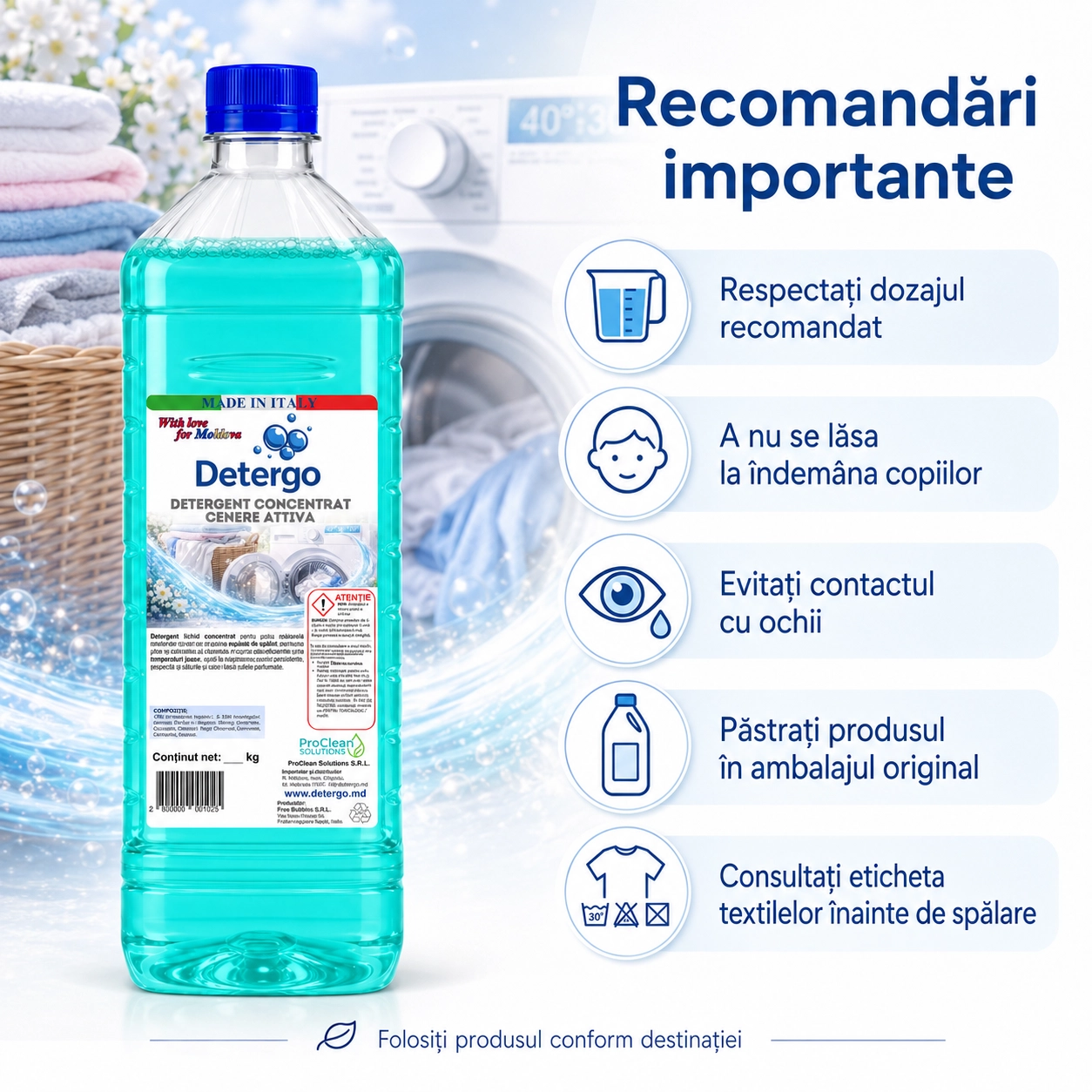Detergent rufe Cenere Attiva