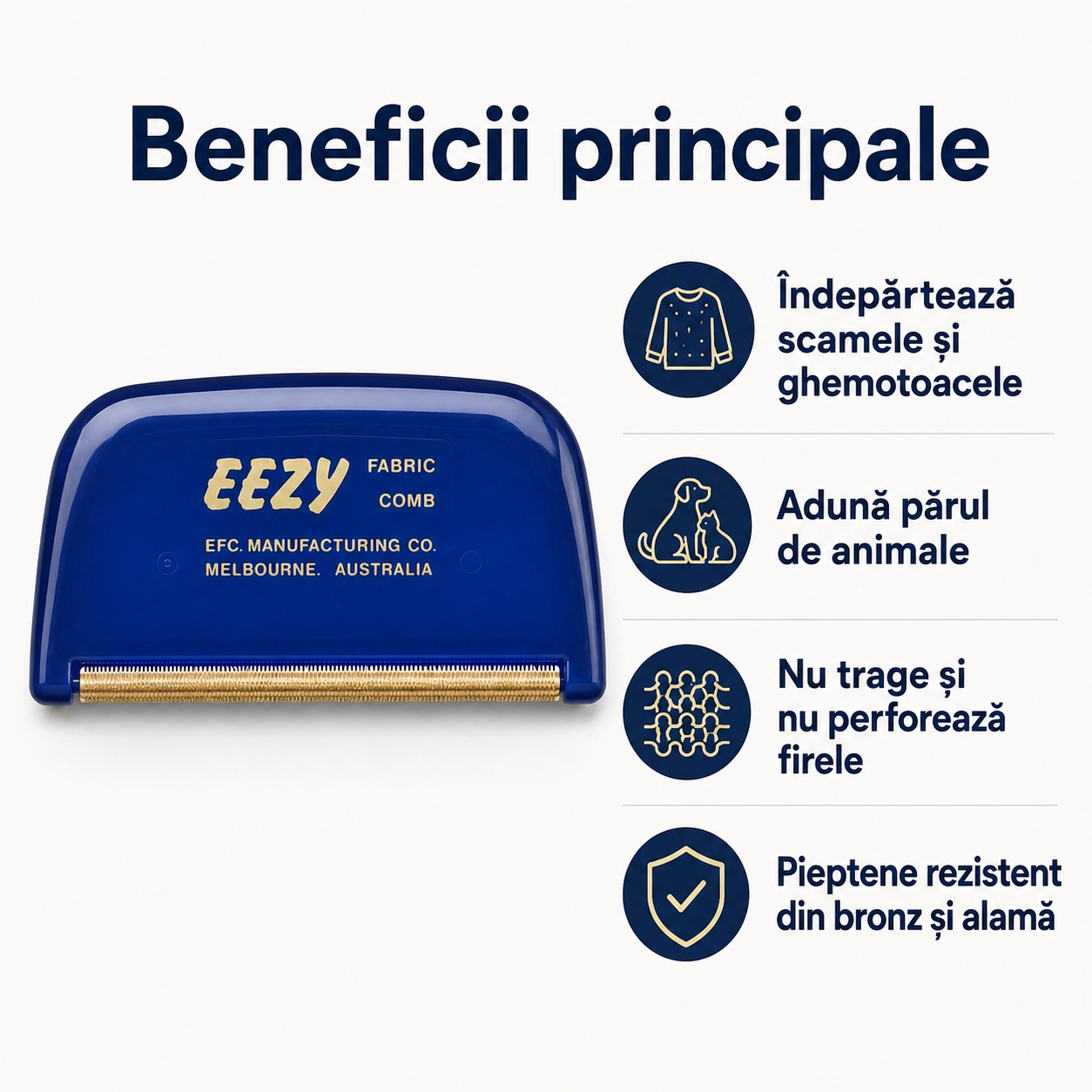 Pieptene profesional pentru scame Eezy